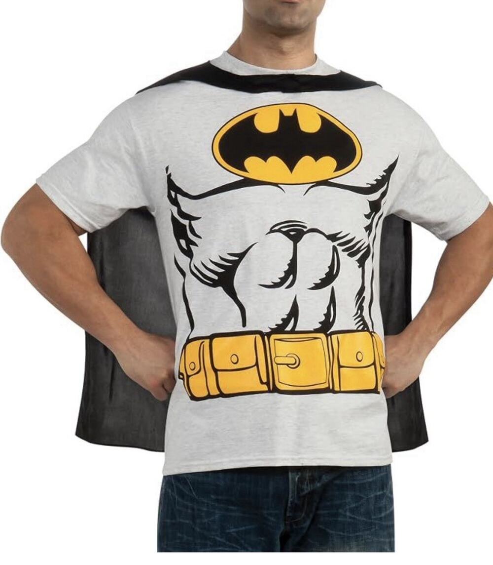 Rubie's Men's Dc Comics Batman T-shirt With Cape XL Nwt